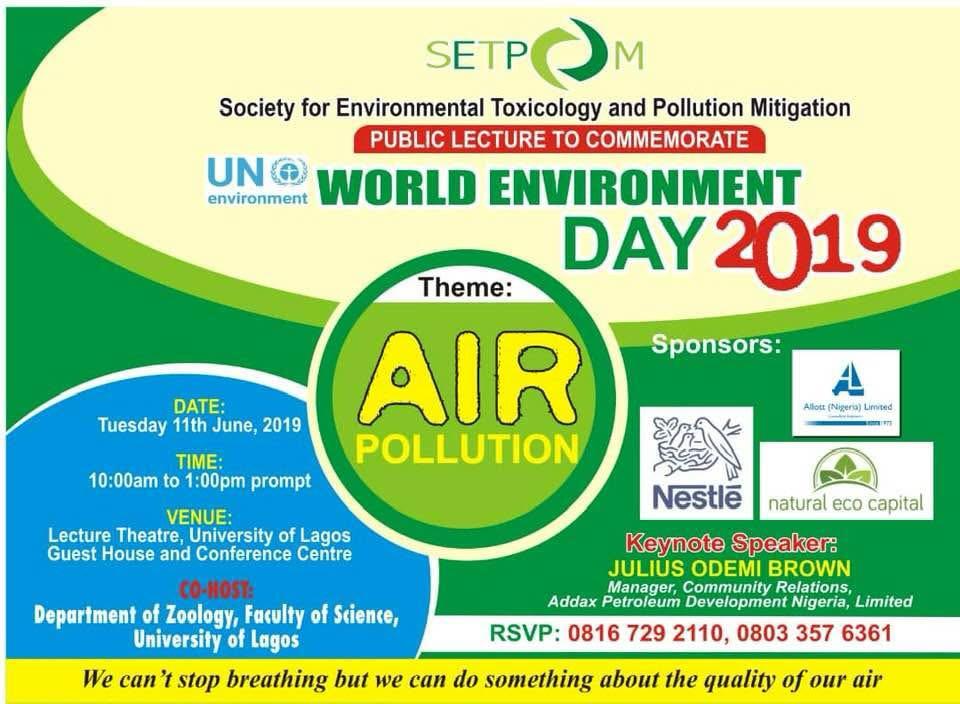 SETPOM World Environment Day 2019 public lecture flyer