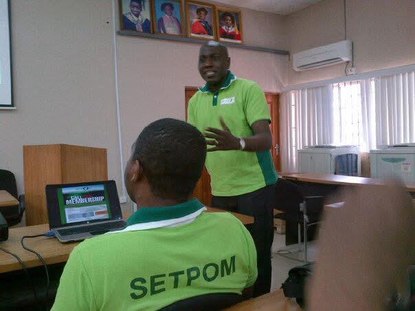 A facilitator speaking during a SETPOM capacity-building session